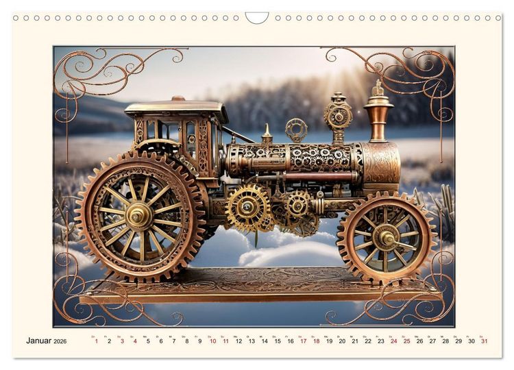 Produktbild: Steampunk Traktoren (Wandkalender 2026 DIN A3 quer), CALVENDO Monatskalender