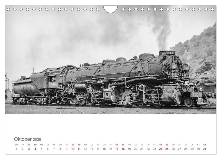 Produktbild: US-Dampflokomotiven (Wandkalender 2026 DIN A4 quer), CALVENDO Monatskalender