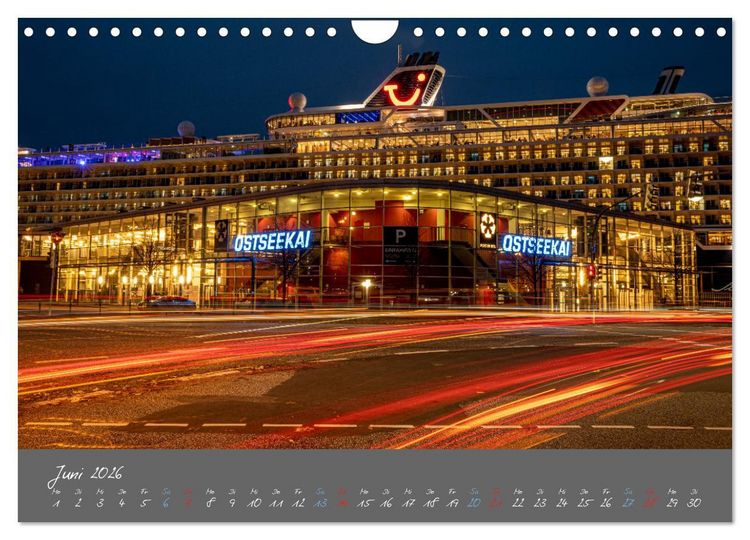 Produktbild: So sch&ouml;n ist Kiel im Dunkeln (Wandkalender 2026 DIN A4 quer), CALVENDO Monatskalender