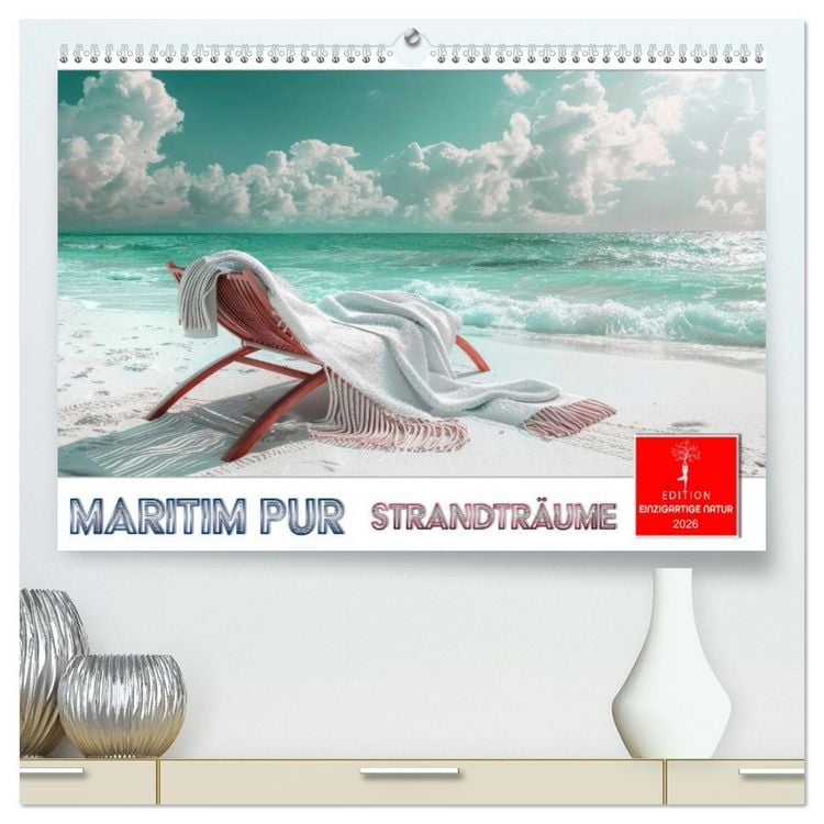 Produktbild: Maritim pur - Strandtr&auml;ume (hochwertiger Premium Wandkalender 2026 DIN A2 quer), Kunstdruck in Hochglanz