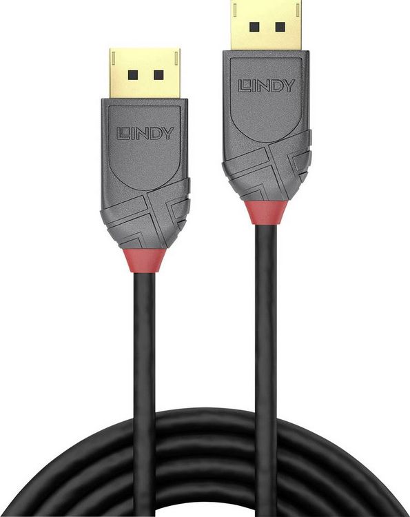 Produktbild: LINDY DisplayPort Anschlusskabel DisplayPort Stecker, DisplayPort Stecker 2.00 m Schwarz 36482 8K UHD DisplayPort-Kabel