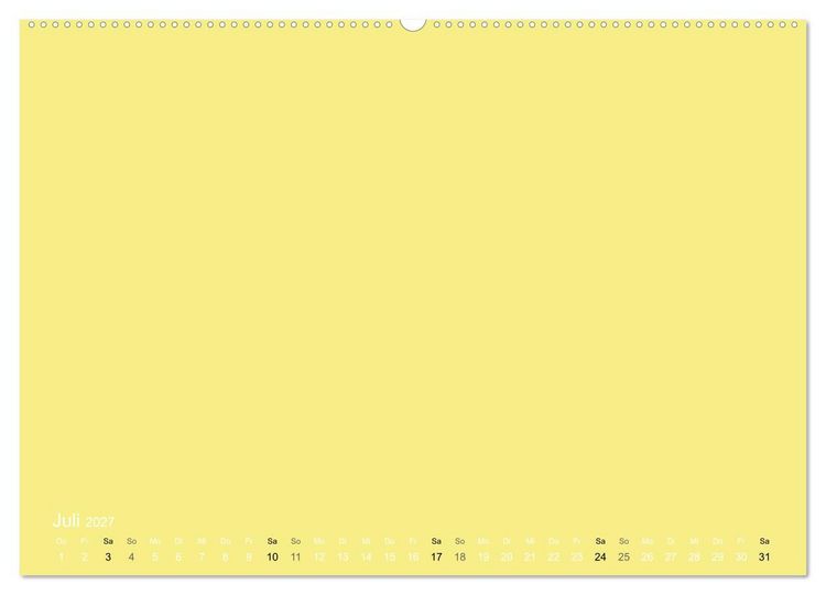 Produktbild: Bastelkalender - Gelb (Wandkalender 2027 DIN A2 quer), CALVENDO Monatskalender