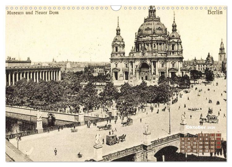 Produktbild: Gr&uuml;&szlig;e aus Berlin &ndash; Die Stadt in historischen Ansichten (Wandkalender 2026 DIN A3 quer), CALVENDO Monatskalender