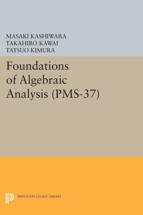 Produktbild: Foundations of Algebraic Analysis (PMS-37), Volume 37