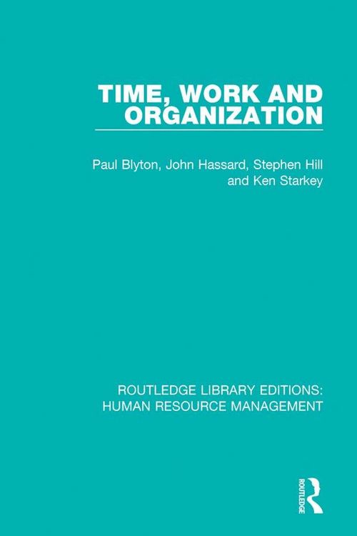 Produktbild: Time, Work and Organization