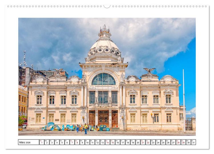 Produktbild: Salvador de Bahia - bunt, quirlig und einzigartig (hochwertiger Premium Wandkalender 2026 DIN A2 quer), Kunstdruck in Hochglanz