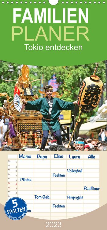 Produktbild: Familienplaner Tokio entdecken (Wandkalender 2023 , 21 cm x 45 cm, hoch)