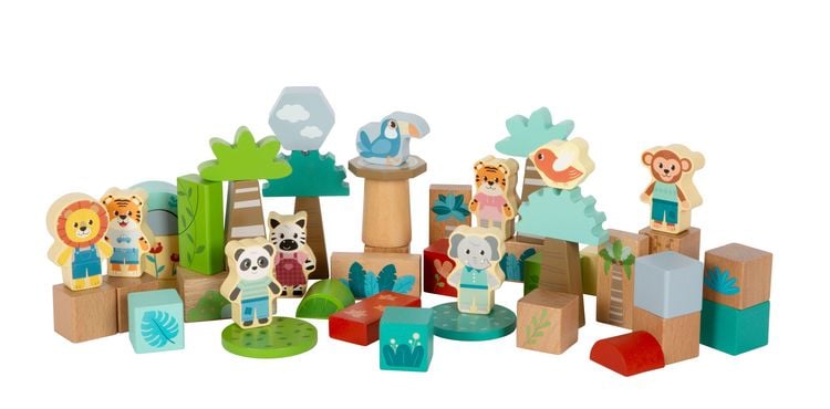 Produktbild: Holzbausteine "Jungle Friends"