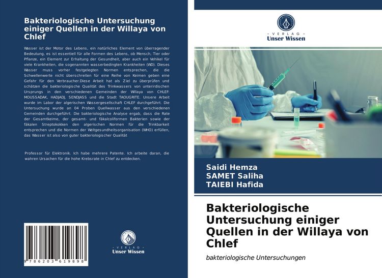 Produktbild: Bakteriologische Untersuchung einiger Quellen in der Willaya von Chlef