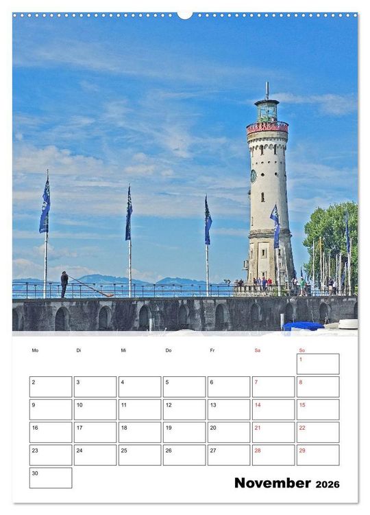 Produktbild: Bodenseeradweg - Auf dem Bodensee durch 3 L&auml;nder (Wandkalender 2026 DIN A2 hoch), CALVENDO Monatskalender