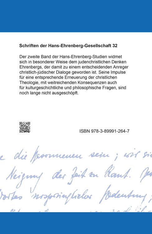 Produktbild: Hans Ehrenberg: Der Reichtum seines judenchristlichen Denkens