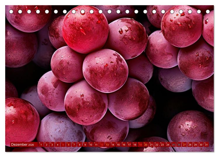 Produktbild: ROT - Gem&uuml;se und Obst - Voller Power (Tischkalender 2026 DIN A5 quer), CALVENDO Monatskalender