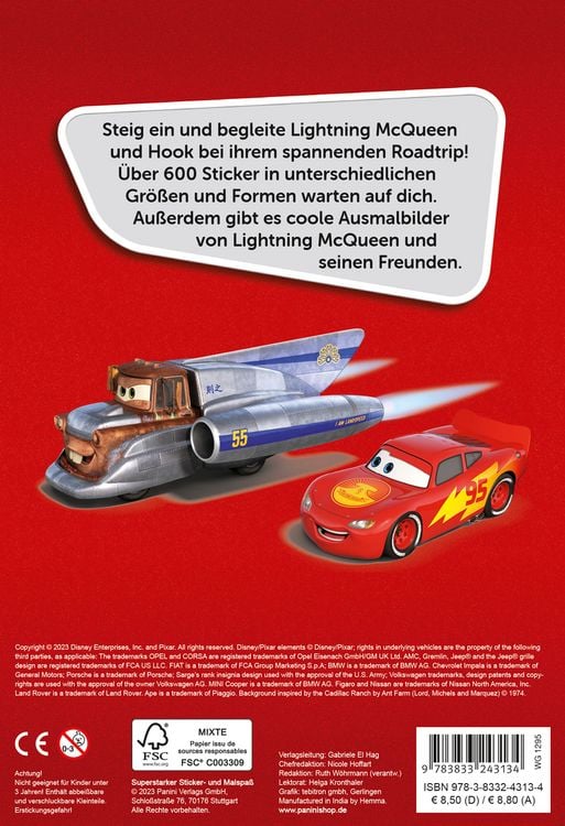 Produktbild: Disney PIXAR Cars On The Road: Superstarker Sticker- und Malspa&szlig;