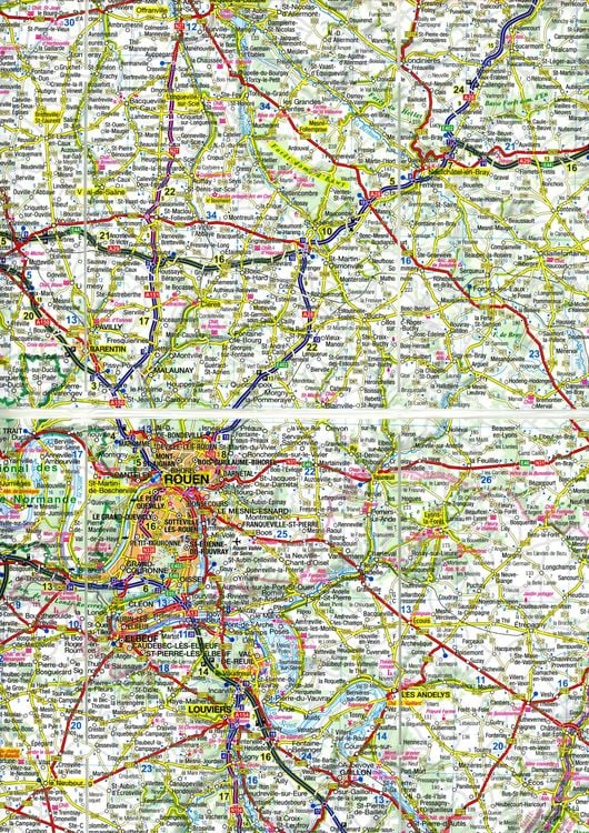 Produktbild: MoTourMaps Normandie Auto- und Motorradkarte 1:300.000