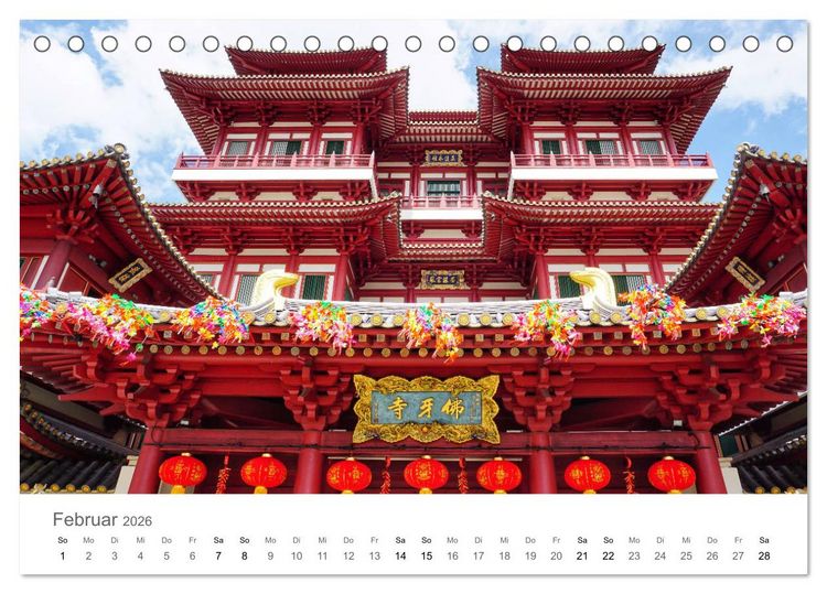 Produktbild: Singapur (Tischkalender 2026 DIN A5 quer), CALVENDO Monatskalender