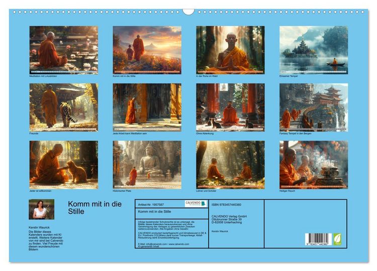 Produktbild: Komm mit in die Stille (Wandkalender 2026 DIN A2 quer), CALVENDO Monatskalender