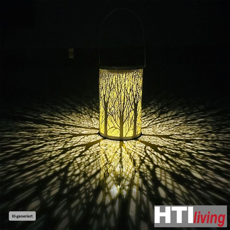 Produktbild: HTI-Living Solarlaterne Bl&auml;tter/Baum, 2er Set Luna Solarlaterne Bl&auml;tter/Baum, 2er Set Luna