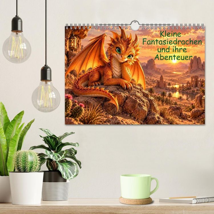 Produktbild: Kleine Fantasiedrachen und ihre Abenteuer (Wandkalender 2027 DIN A4 quer), CALVENDO Monatskalender