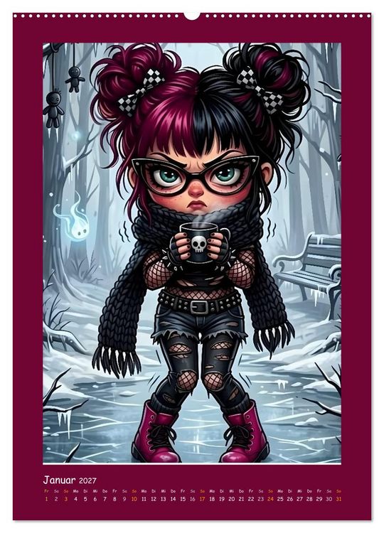 Produktbild: Fabulous Dolls - Gothic-G&ouml;res Abenteuer (Wandkalender 2027 DIN A2 hoch), CALVENDO Monatskalender