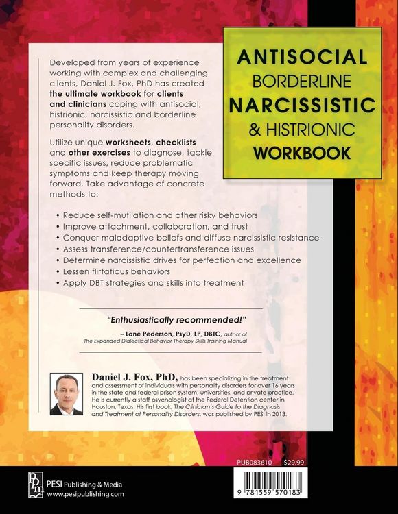 Produktbild: Antisocial, Borderline, Narcissistic and Histrionic Workbook