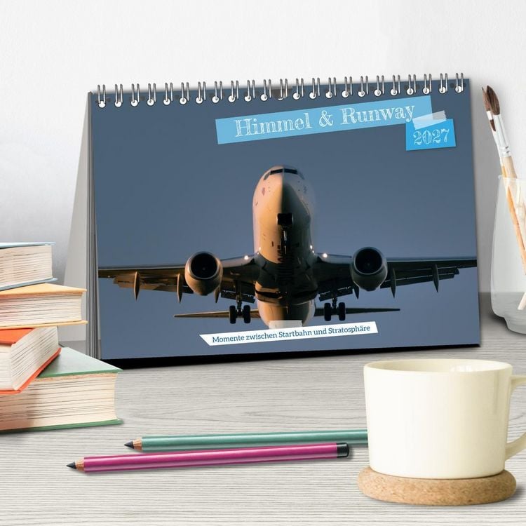 Produktbild: Himmel & Runway (Tischkalender 2027 DIN A5 quer), CALVENDO Monatskalender