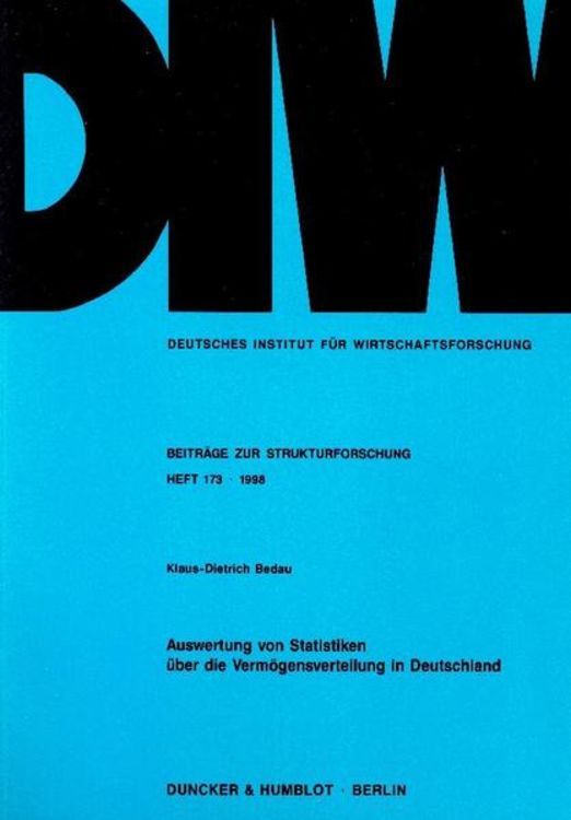 Produktbild: Auswertung von Statistiken &uuml;ber die Verm&ouml;gensverteilung in Deutschland.