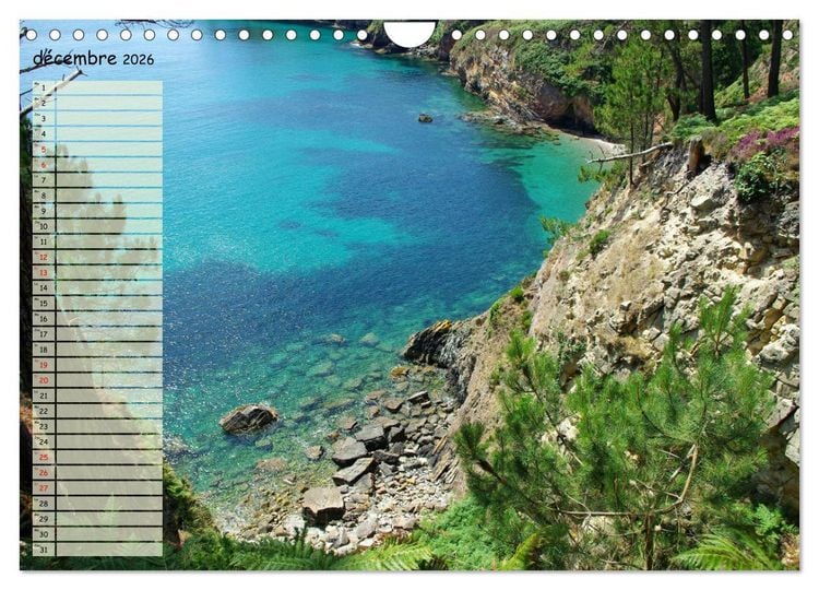 Produktbild: FINISTERE La pointe du bout du monde (Calendrier mural 2026 DIN A4 vertical), CALVENDO calendrier mensuel