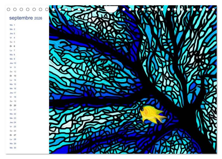 Produktbild: LES VITRAUX (Calendrier mural 2026 DIN A4 vertical), CALVENDO calendrier mensuel