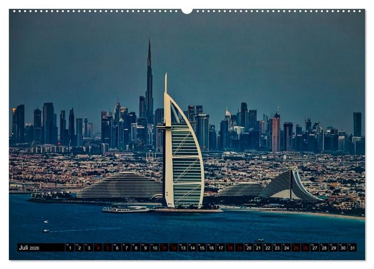 Produktbild: Dubai Panoramen (hochwertiger Premium Wandkalender 2026 DIN A2 quer), Kunstdruck in Hochglanz