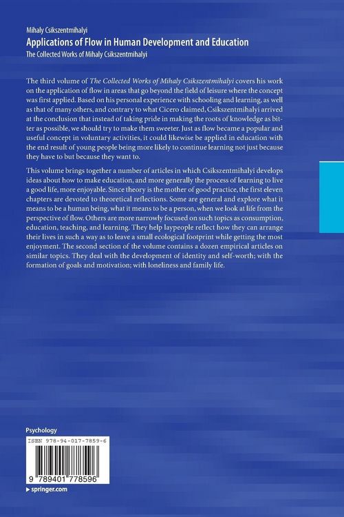 Produktbild: Applications of Flow in Human Development and Education