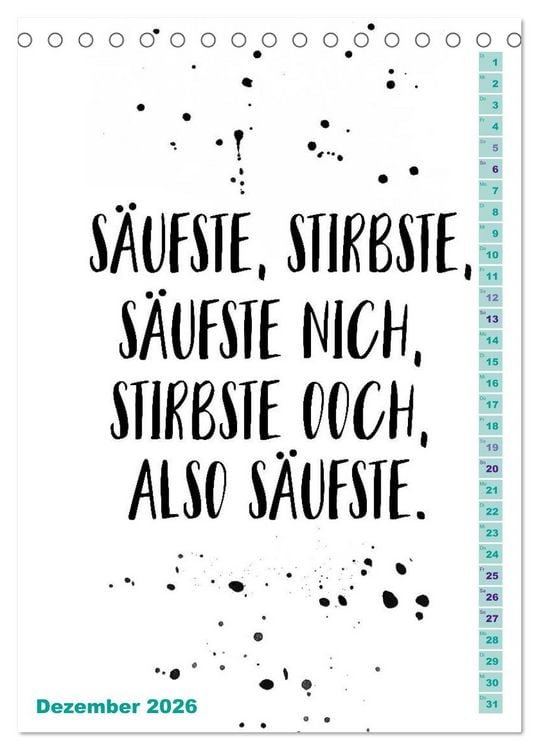 Produktbild: BERLINERISCH Lustige Spr&uuml;che (Tischkalender 2026 DIN A5 hoch), CALVENDO Monatskalender