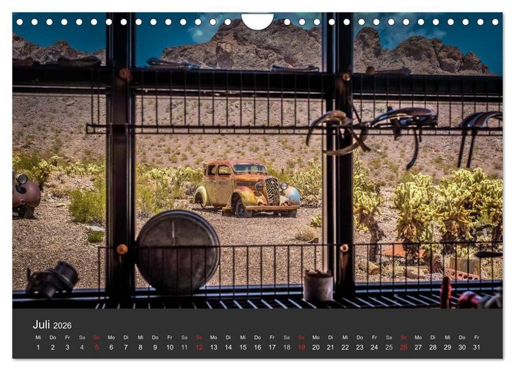 Produktbild: Vergessene Zeitzeugen entlang der Route 66 (Wandkalender 2026 DIN A4 quer), CALVENDO Monatskalender