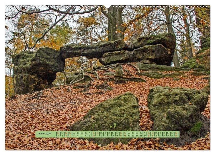Produktbild: S&auml;chsische Schweiz - Erlebnisse eines Herbsturlaubs (hochwertiger Premium Wandkalender 2026 DIN A2 quer), Kunstdruck in Hochglanz