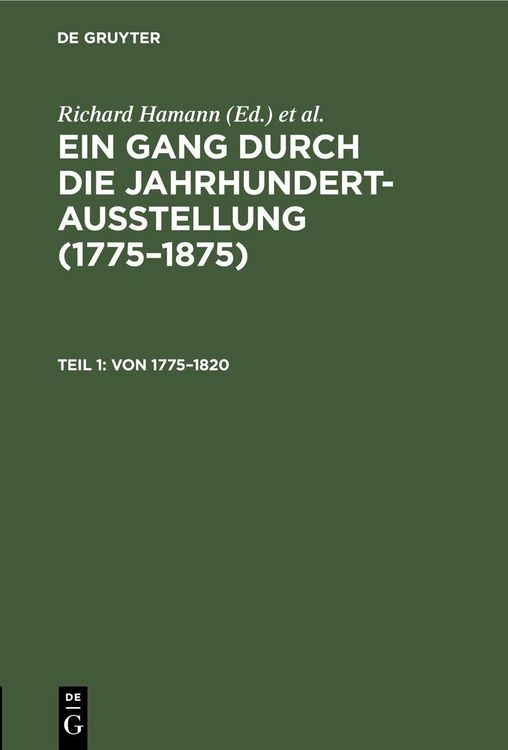 Produktbild: Von 1775-1820
