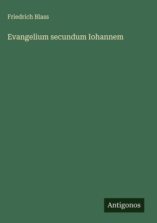 Produktbild: Evangelium secundum Iohannem