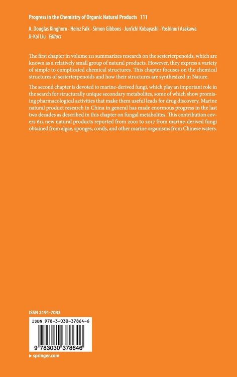 Produktbild: Progress in the Chemistry of Organic Natural Products 111