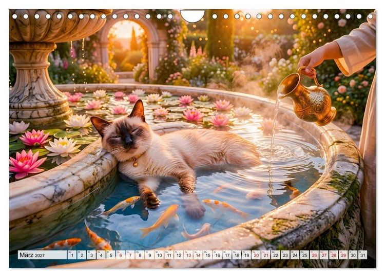 Produktbild: Alles f&uuml;r die Katze - Herrschaft Deluxe mit Charme und Wellness (Wandkalender 2027 DIN A4 quer), CALVENDO Monatskalender