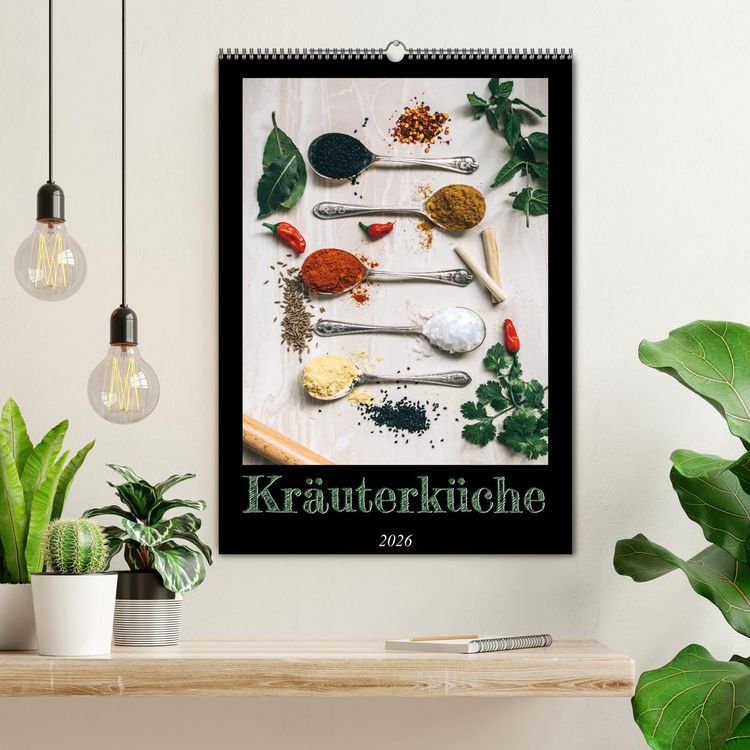 Produktbild: Kr&auml;uterk&uuml;che - Pikante Stilleben aus der Gew&uuml;rzk&uuml;che (Wandkalender 2026 DIN A2 hoch), CALVENDO Monatskalender