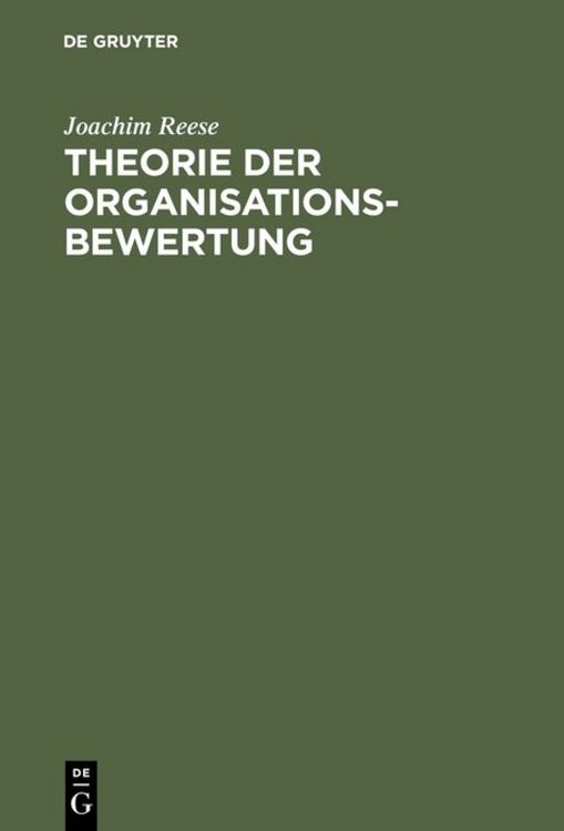 Produktbild: Theorie der Organisationsbewertung