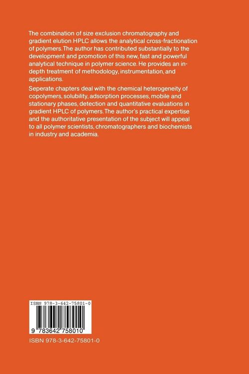 Produktbild: Gradient HPLC of Copolymers and Chromatographic Cross-Fractionation