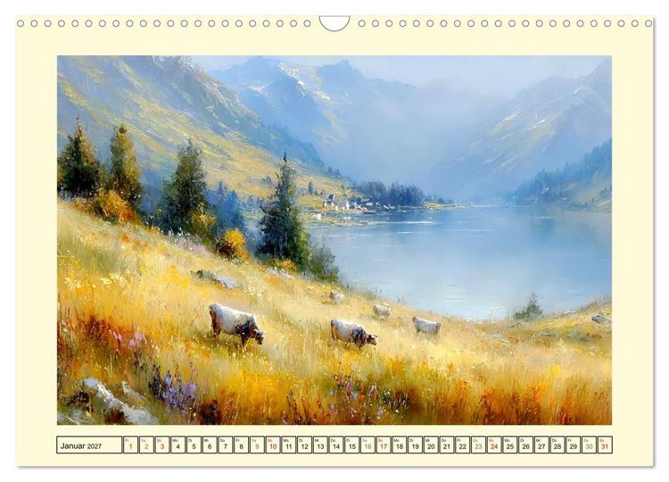Produktbild: Reise durch die Schweiz. Malerische Einblicke in Stadt und Land (Wandkalender 2027 DIN A3 quer), CALVENDO Monatskalender