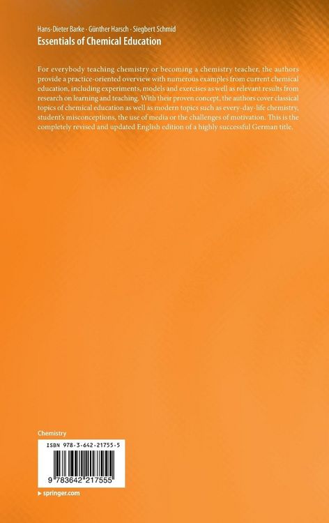 Produktbild: Essentials of Chemical Education