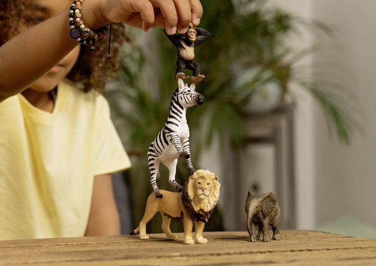 Produktbild: schleich&reg; 42721 Afrika Starter Set, (L&ouml;we/Zebra/Elefant/Schimpanse)