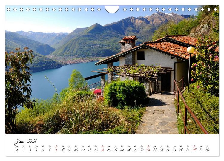 Produktbild: Motive rund um den See Lago Maggiore (Wandkalender 2026 DIN A4 quer), CALVENDO Monatskalender
