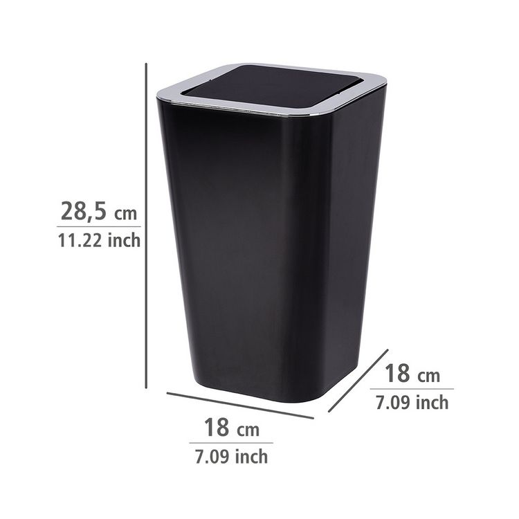 Produktbild: Schwingdeckeleimer Mod. Candy Black, 6 Liter