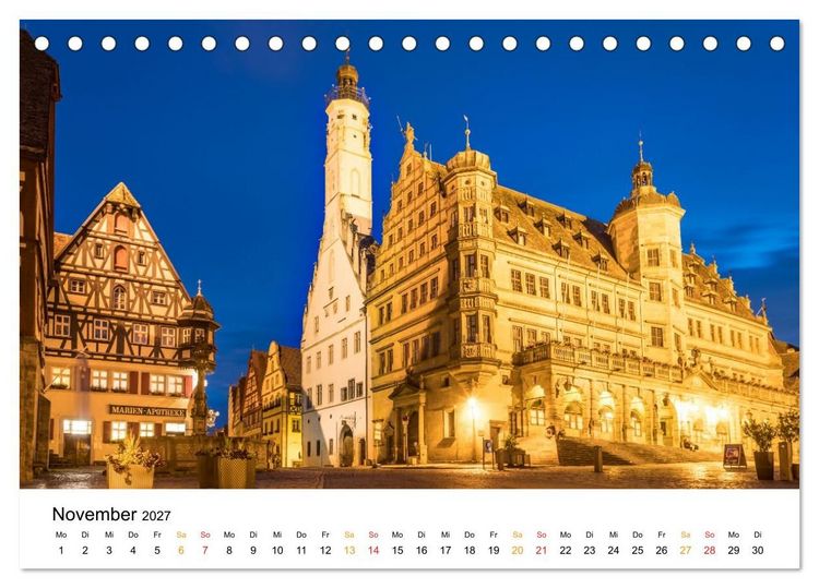 Produktbild: Unterwegs auf der Romantischen Strasse (Tischkalender 2027 DIN A5 quer), CALVENDO Monatskalender