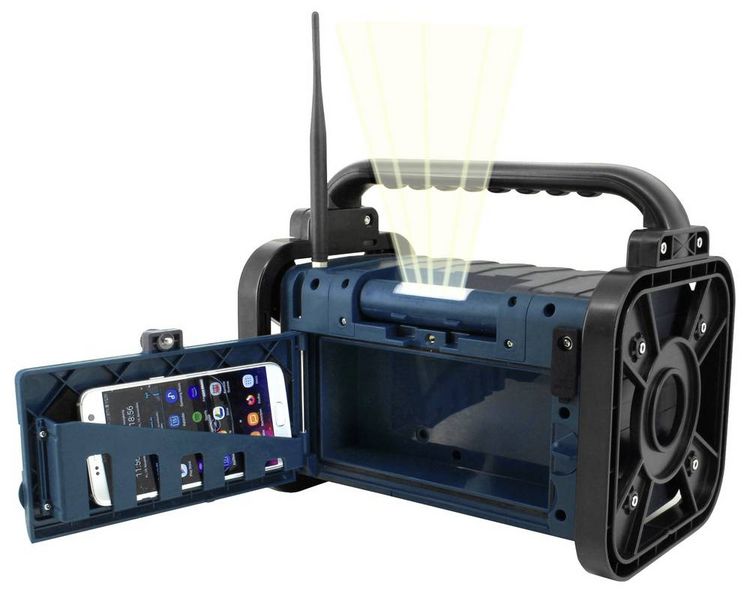 Produktbild: Soundmaster DAB85BL Baustellenradio DAB+, UKW AUX, DAB+, UKW Blau, Schwarz
