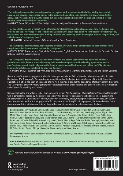 Produktbild: The Transgender Studies Reader 2