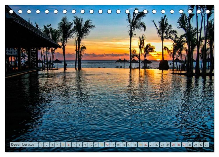 Produktbild: Mauritius - Insel im Indischen Ozean (Tischkalender 2026 DIN A5 quer), CALVENDO Monatskalender