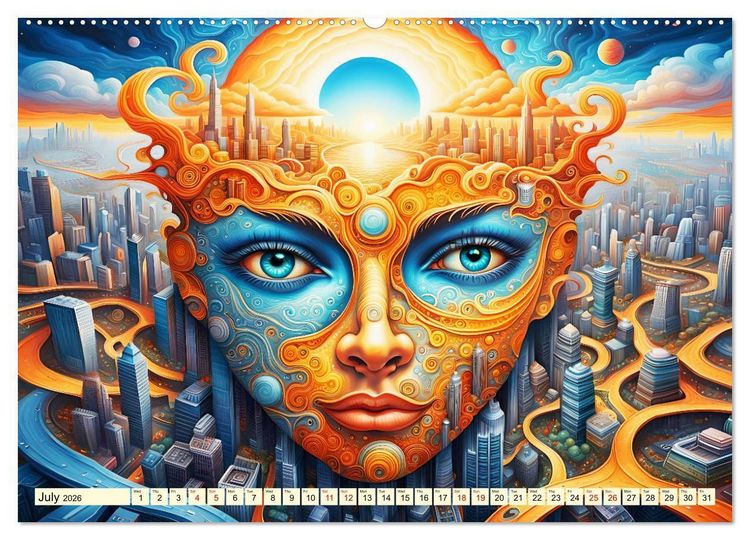 Produktbild: Faces of the metropolis (High Quality Premium Wall Calendar 2026 DIN A2 landscape),CALVENDO 12 Month Wall Calendar